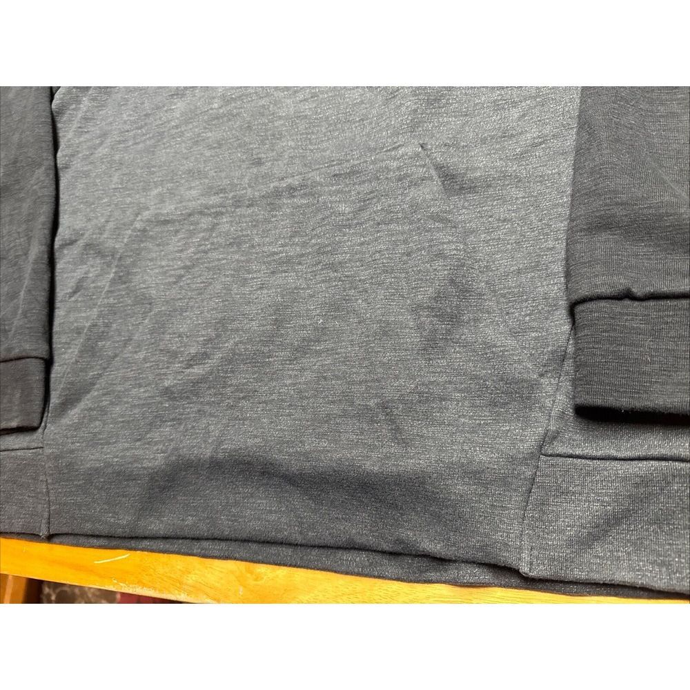 Vintage Nike Team Iowa Hawkeyes  Swoosh Crewnck Black Grey Sz XL Kangaroo Pocket - Picture 5 of 10